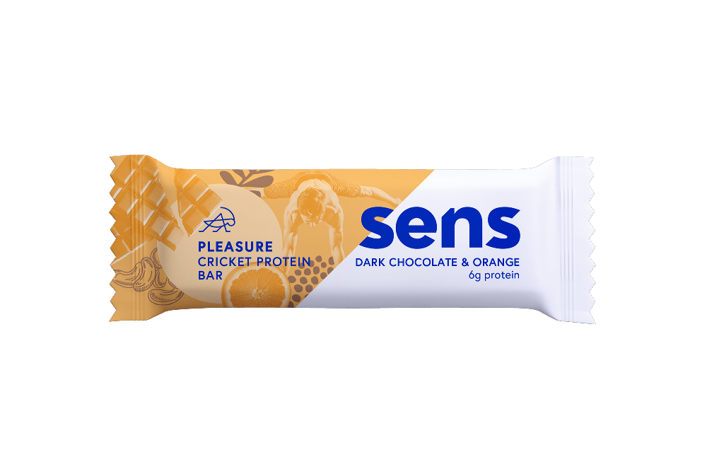 SINGLE Pleasure Protein tyčinka s cvrččím proteinem - Tmavá čokoláda & Pomeranč (40g)